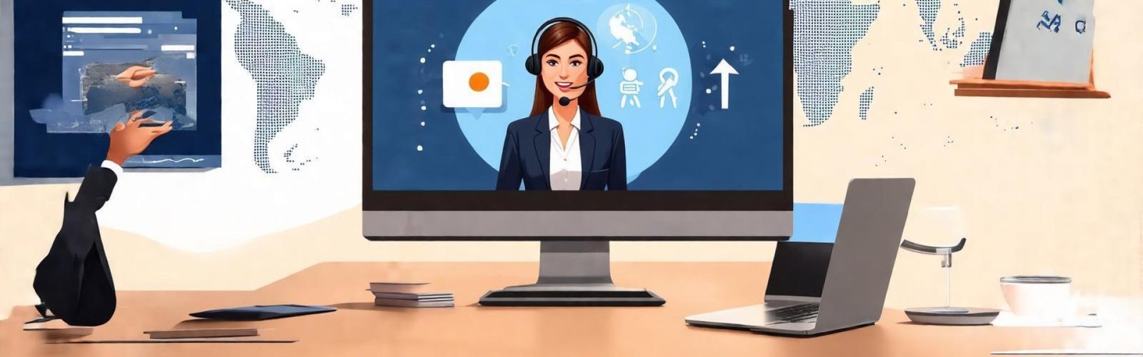 Professional career scene: international candidate on a remote interview for JobFii